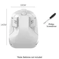 Electric butterfly wing motor for flower bouquet decoration, white color 10x14cm - Electric Wing Motor / 14x10cm