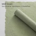 Mint green handmade texture wrapping paper 55x40cm for floral bouquet and art crafts - Small (55*40cm) / Mint Green