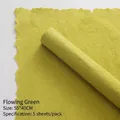 Handmade textured Dongba paper in olive green, 55x40cm sheets for flower wrapping - Small (55*40cm) / Mustard Yellow