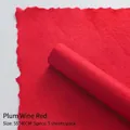 Handmade textured plum red floral wrapping paper for bouquets, set of 5 sheets - Small (55*40cm) / Plum Wine Red