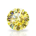 Ζωντανό κίτρινο moissanite χαλαρός πολύτιμος λίθος 5,0ct VVS1 στρογγυλή κοπή διαμάντι - 6.5MM (1CT) / Λεμονί Κίτρινο