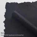 Black handmade textured paper with deckle edges for floral bouquet wrapping - Small (55*40cm) / Black