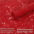 Red Korean dreamy hollowed-out wood pulp flower wrapping paper 50x70cm 5 sheets - Second Generation Dream Series / 50x70cm (5 Sheets/Pack) / Red