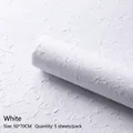White handmade textured Dongba paper for flower bouquet wrapping, 50x70cm 5 sheets/pack - Large (50*70cm) / White