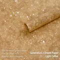 Light coffee color dreamy porous flower wrapping paper made of pure wood pulp 50x70cm - Second Generation Dream Series / 50x70cm (5 Sheets/Pack) / Light Brown