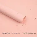 Handmade Korean pink petal embossed paper for DIY floral gift wrapping 50x70cm - Hand-torn Textured Paper 4 Sheets (55*40cm) / Korean Pink