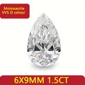 Briljante peervormige losse Moissanite edelsteen VVS helderheid D kleur 1,5 karaat 6x9mm - Peerslijpvorm Losse Edelsteen (D Kleur/VVS) / 6x9mm (1.5ct)