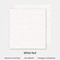 Premium wit inpakpapier met rode stippen voor bloemboeketten in de maat 48x52cm - Wit Rood / 10 Vellen/Pak