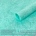 Tiffany blue textured dreamy paper for flower wrapping, 50x70cm wood pulp material - Second Generation Dream Series / 50x70cm (5 Sheets/Pack) / Light Blue