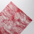 Textured red straw woven fiber mesh paper for hollow artistic flower packaging DIY - Pack of 5 / Burgundy