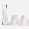 Elegante nastro opaco con stampa floreale per confezioni regalo e decorazioni floreali. - 2.0cmX20Y / Rosa