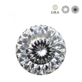 Premium bird's nest cut moissanite loose gemstone featuring 100 facets, D color VVS1 grade - 6.5mm (1ct) With Certificate / D Color