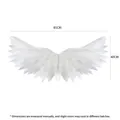 Decorative white feathered angel wings for floral arrangement and DIY bouquet 85x40cm - Large Wings / 85x40cm