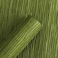 Premium dark green pleated crepe paper roll for floral bouquets and DIY gift wrapping craft - 5 Sheets/Pack / Spring Green