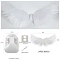White electric motorized angel wings for floral decoration DIY set with dimensions - Electric Large Wings / 85x40cm Wings + Motor
