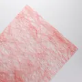 Pink fiber mesh floral wrapping paper with artistic hollow texture for DIY florist crafts - Pack of 5 / Barbie Pink