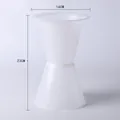 White plastic Korean-style flower bouquet holder liner with 14cm top and 23cm height - Round - Small / White