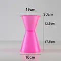Pink plastic mini flower arrangement tube insert for florist packaging and floral design - Round-Medium / Pink