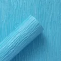 Sky blue pleated crepe paper roll for professional floral bouquet and gift wrapping - 5 Sheets/Pack / Lake Blue