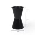 Black plastic Korean mini flower liner vase for florist arrangements, 14cm base diameter - Round - Small / Black