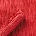Premium red pleated crepe paper roll for floral bouquet and gift wrapping DIY materials. - 5 Sheets/Pack / Red