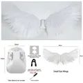 Kit ali d'angelo elettriche per decorazione bouquet di fiori, taglia piccola colore bianco - Ali piccole elettriche (cinghia) / Ali 60x35cm + Motore + Cinghia