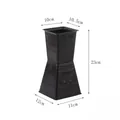 Black square flower arrangement tool with dimensions of 23cm height and 10cm top width. - Square Base-Small / Black