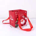 Feestelijke rode kerstcadeauzak met kerstman-illustratie, set van 5 stuks per pak - 5 Stuks Pack (10*11.5*13cm) / Rood