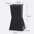 Black square waterproof floral arrangement base with clear dimension labels 25cm - Square Base-Black-Large / Black
