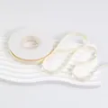 Premium off-white matte double-sided satin ribbon roll for gift wrapping and DIY crafts - 1cm (20 Yards) / Milky White