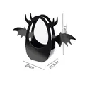Black Halloween devil horn handheld flower gift box with bat wings size 20x33x10.5cm - Pack of 2 (20.5*10.5*33cm) / Black
