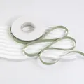 Sage green dual-sided matte ribbon roll for elegant bouquet and gift box packaging - 1cm (20 Yards) / Cream Green