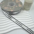 2cm wit pied-de-poule lint met 'Good Wishes' print voor elegante cadeauverpakking - 2CM*25 Yards / Porselein Wit