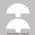 Grandi piastre di fissaggio ali per fiori, basi per bricolage bianche, da 14,2 cm - Six-wing fixed plate / 14.2x8.5cm