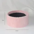 Pink plush cylindrical flower hug bucket for floral arrangements and gift packaging - 25.5*12CM / Pink (No Decoration)
