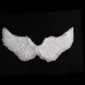 Eleganti ali di piuma bianche per bouquet, taglia media 75x40cm decoro fai da te - Medium real feather wings / 75x40cm