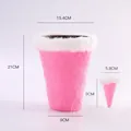 Pink plush ice cream cone flower box packaging material for DIY floral arrangements - Berry Pink