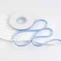 Elegant light blue double-sided matte ribbon roll for flower gift wrapping and decorative bows - 1.0cm x 20 Yards / Light Blue