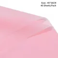 Pink waterproof frosted film flower wrapping paper, 45x56cm size, 40 sheets per pack - Waterproof Cicada Wing Film / 45x56cm (40 Sheets/Pack) / Light Pink