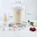 Plush ice cream style flower bucket for DIY floral arrangements with dimensions - Milk Yellow