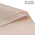 Champagne matte waterproof flower wrapping paper, cicada wing texture, 40 sheets - Cicada Wing Film / 45x56cm (40 Sheets/Pack) / Light Nude