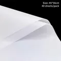 White waterproof floral wrapping paper sheets, 45x56cm, 40 pieces pack. - Cicada Wing Film / 45x56cm (40 Sheets/Pack) / White