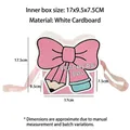 Adorable pink bow-shaped gift box with pencil design for Teachers' Day celebration - Set of 4 / Pink
