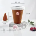 Brown plush milk tea style flower bucket with white fur trim for DIY floral packaging - Caramel color