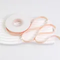 Premium peach matte double-sided ribbon roll for flower and gift packaging material - 1.0cm x 20 Yards / Deep Pink