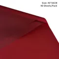 Burgundy cicada wing film flower wrapping paper, 45x56cm waterproof matte sheets - Cicada Wing Film / 45x56cm (40 Sheets/Pack) / Burgundy
