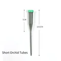 Short orchid water tube with stem, 14.5cm length, pack of 25 for flower preservation - Short (14.5cm) / 25 Pieces/Pack