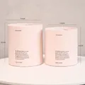 Set of two pink matte cylindrical flower buckets with measurements for DIY floral gift boxes - Large 18.5*16.5 Small 16.5*15.5cm / Light Pink