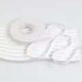 Premium matte white double-sided ribbon roll for elegant flower and cake gift packaging - 1.0cm x 20 Yards / White