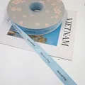 Light blue grosgrain ribbon with "Special Day" print for gift wrapping. - Special Day / 1.5cm x 50 Yards / Sky Blue